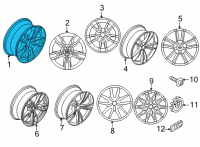 OEM 2022 BMW M340i xDrive Disk Wheel, Light Alloy, In Diagram - 36-11-6-883-522