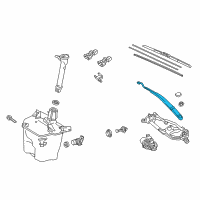 OEM 2016 Toyota Corolla Wiper Arm Diagram - 85221-02330