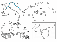 OEM 2016 Lexus RX350 Hose Assy, Vacuum Transmitting Diagram - 25760-31020