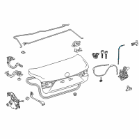 OEM 2020 Lexus LS500h Cable Sub-Assembly, Luggage Diagram - 64607-50070