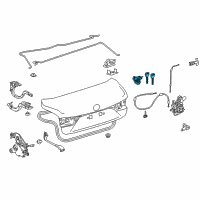 OEM 2018 Lexus LS500h Cylinder & Key Set Diagram - 69055-50190