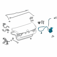 OEM 2021 Lexus LS500h Closer Assy, Luggage Diagram - 64650-50110