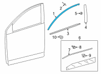 OEM Toyota Corolla Cross Reveal Molding Diagram - 75753-0A070