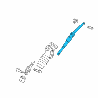 OEM 2004 Chevrolet SSR Upper Intermediate Steering Shaft Assembly Diagram - 15103083