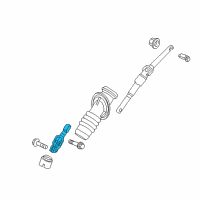 OEM 2005 Chevrolet SSR Lower Intermediate Steering Shaft Assembly Diagram - 15114832