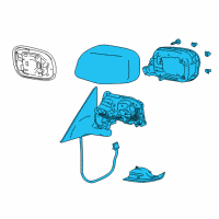 OEM 2007 Lexus GS450h Mirror Sub-Assy, Outer Rear View, RH Diagram - 87901-30240-C1