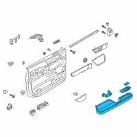 OEM Lincoln Navigator Armrest Diagram - JL7Z-78240A29-BA