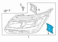 OEM 2021 Lincoln Aviator Headlamp Bulb Diagram - JL7Z-13C788-K