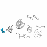 OEM 2009 Toyota Corolla Caliper Support Diagram - 47821-02160