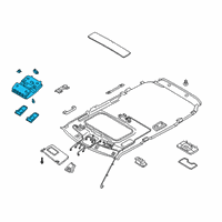 OEM Kia Soul Lamp Assembly-Overhead C Diagram - 92810M6010HGC