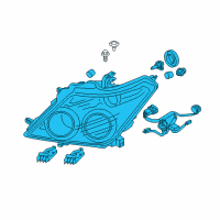 OEM 2019 Nissan Armada Headlamp Assembly-Driver Side Diagram - 26060-5ZW0A