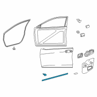 OEM 2017 Toyota Camry WEATHERSTRIP, Front Door Diagram - 67863-06082