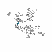 OEM Lexus RX350 Console Box Cup Holder Diagram - 55618-0E040