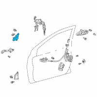 OEM Toyota Echo Upper Hinge Diagram - 68720-52010