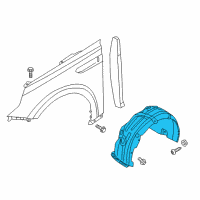 OEM 2016 Kia Optima Guard Assembly-Front Wheel Diagram - 86812D5000