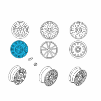 OEM 2008 Mercury Grand Marquis Wheel, Steel Diagram - 7W7Z-1007-C