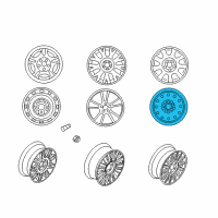 OEM 2003 Mercury Marauder Wheel, Spare Diagram - 3W3Z-1007-EA