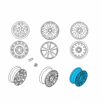 OEM 2011 Mercury Grand Marquis Wheel, Alloy Diagram - 8W3Z-1007-A