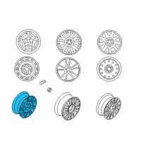 OEM Mercury Grand Marquis Spare Wheel Diagram - 6W1Z-1007-DA