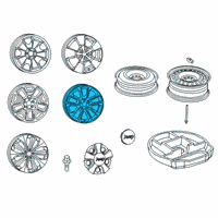 OEM 2021 Jeep Cherokee Aluminum Wheel Diagram - 6BG72RXFAA