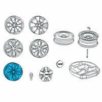 OEM 2019 Jeep Cherokee Aluminum Wheel Diagram - 6BG741XYAA