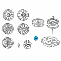 OEM 2020 Jeep Cherokee Wheel Center Cap Diagram - 1LB77LD2AC