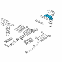 OEM 2004 Hyundai Santa Fe Exhaust Manifold Assembly, Right Diagram - 28510-39700
