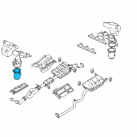 OEM 2006 Hyundai Santa Fe Catalyst Case Assembly, Left Diagram - 28530-39920