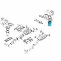 OEM 2006 Hyundai Santa Fe Catalyst Case Assembly, Right Diagram - 28530-39930