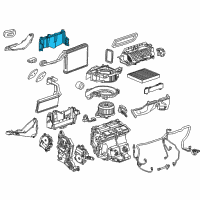 OEM 2017 Cadillac CTS Evaporator Case Diagram - 22799387