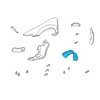 OEM 2002 Pontiac Grand Am Liner-Front Wheelhouse Panel Diagram - 22611445