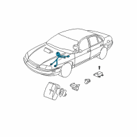 OEM 2005 Chevrolet Impala Coil Kit, Inflator Restraint Steering Wheel Module (Dual Stage) Diagram - 26089982