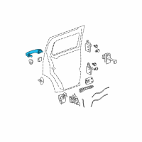 OEM 2006 Hummer H3 Handle Diagram - 25832249