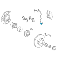 OEM 2009 Toyota Sequoia Front Speed Sensor Diagram - 89543-0C020