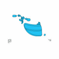 OEM 2009 Saturn Outlook Tail Lamp Assembly Diagram - 25954939