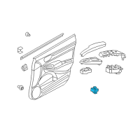 OEM 2007 Honda Civic Switch Assembly, Remote Control Mirror Diagram - 35190-SNA-A01