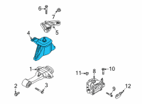 OEM Hyundai Santa Fe Bracket Assembly-Engine MTG Diagram - 21810-L1150