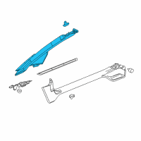 OEM 2016 Buick Cascada Weatherstrip Pillar Trim Diagram - 39046284