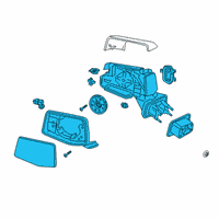 OEM 2021 Chevrolet Silverado 1500 Mirror Assembly Diagram - 84898874