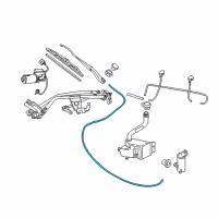 OEM 2005 Pontiac GTO Hose, Windshield Washer Pump Diagram - 92140058