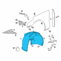 OEM Cadillac CT6 Fender Liner Diagram - 84070727