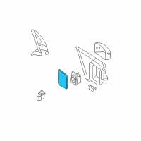 OEM Ford Freestyle Mirror Glass Diagram - 4F9Z-17K707-DA