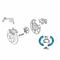 OEM 2002 Dodge Grand Caravan Parking Brake Shoe And Lining Kit Diagram - 5019802AA