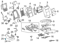 OEM 2021 Chevrolet Tahoe Seat Switch Knob Diagram - 84586501