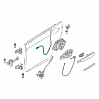 OEM 2018 BMW 640i xDrive Gran Turismo Rear Door Handle Bowden Cable Diagram - 51-22-7-339-471