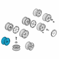 OEM 2000 Honda Accord Wheel, Painted Finish Alloy (15") (5-Spoke) Diagram - 08W15-S84-100G