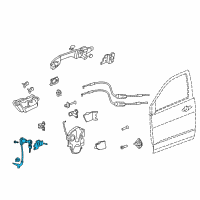 OEM Acura Cylinder, Driver Side Door Diagram - 72185-STX-A01