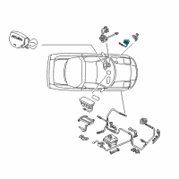 OEM Acura NSX Sensor Assembly, Srs Dash Diagram - 77930-SL0-A80