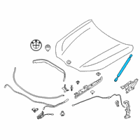 OEM 2020 BMW 840i xDrive GAS SPRING FRONT FLAP, PASSI Diagram - 51-23-7-443-234