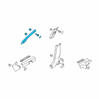 OEM 2013 Hyundai Tucson Trim Assembly-Front Pillar LH Diagram - 85810-2S100-OM